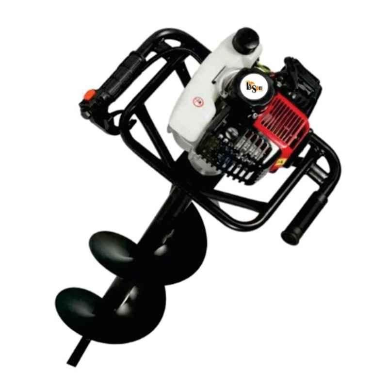 Latson BE-52 3 HP 2 Stroke 52cc Engine Operated Earth Auger with 8 & 12 inch Bits
