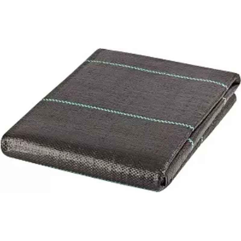 Mipatex 2mx35m 125 GSM HDPE Black Sheet Mat for Garden Weed Control Barrier