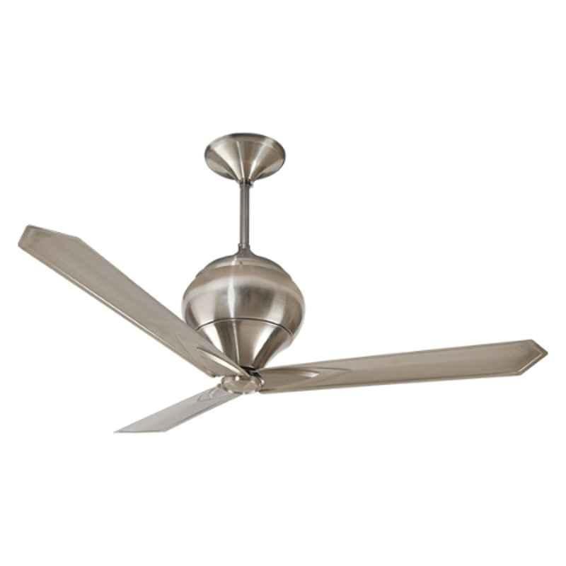 Breezalit Classic 75W Brush Steel Designer Ceiling Fan, BZ061, Sweep: 1200 mm
