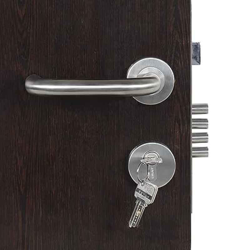 Handle Waala Rose MG1103-R-OSK Stainless Steel Silver One Side Key Mortise Door Lock Set