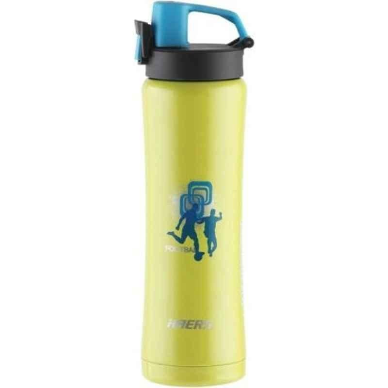 Haers 550ml Stainless Steel Green Vacuum Sports Bottle, HD-550-8-GRN (Pack of 2)