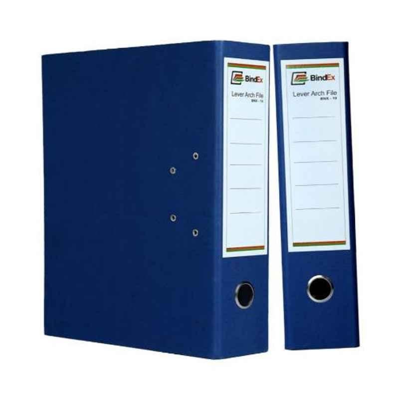 Bindex Blue Laminated Office Lever Arch Box File, BNX10A2-1Blue-L1 (Pack of 2)