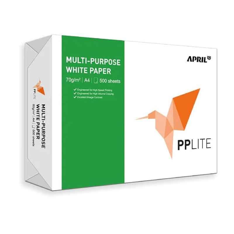 PP Lite 500 Sheets 70 GSM A4 White Copier Paper (Pack of 10)