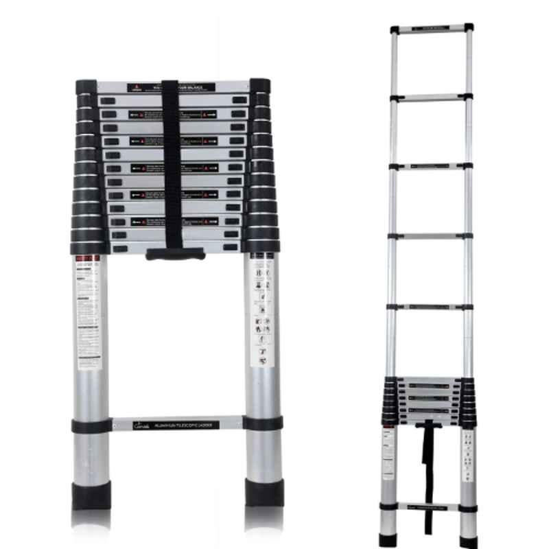 Corvids 14 Step 16.5ft Aluminium Foldable Telescopic Ladder, CALT-050