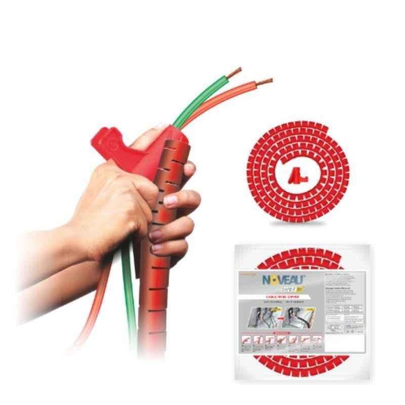 Noveau Safe-T-1ST 40mm 1.5mm Virgin HDPE Red Cable Zipper, NSFZ40RD0105