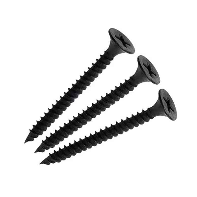 Rpi Shop 8x38mm Black Phosphate Drywall Gypsum Screw with Wallplugs (Pack of 500)