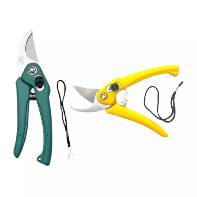 Sky Blue 0.98 inch Iron Bypass Pruner, SBPRUNERMDX0242 (Pack of 2)