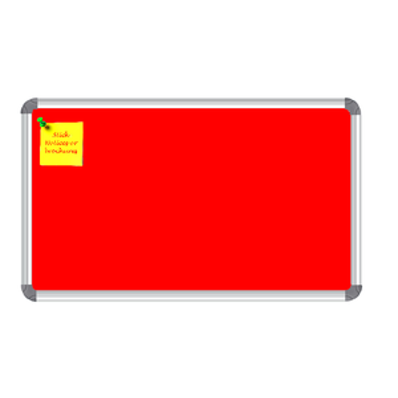 Nechams Notice Board Deluxe Combo Color Red NBRED21UF