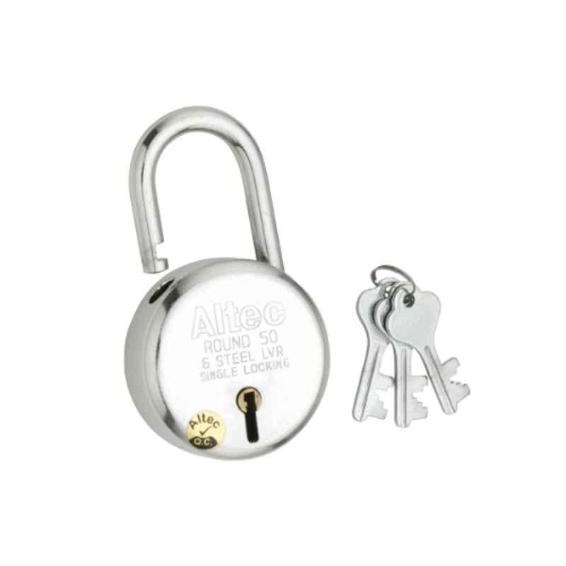 Smart Shophar 50mm 6 Lever Stainless Steel xxlarge Padlock with 2 Keys, 54002-PL6L-SA50M-2 (Pack of 2)