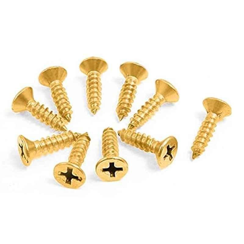 Screwtight 20x5mm Carbon Steel Brass Effect Finish Phillips Head Gypsum Drywall Screw (Pack of 500)