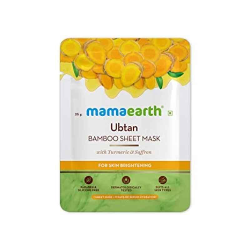Mamaearth 25g Ubtan Bamboo Skin Brightning Sheet Mask, MAE2019
