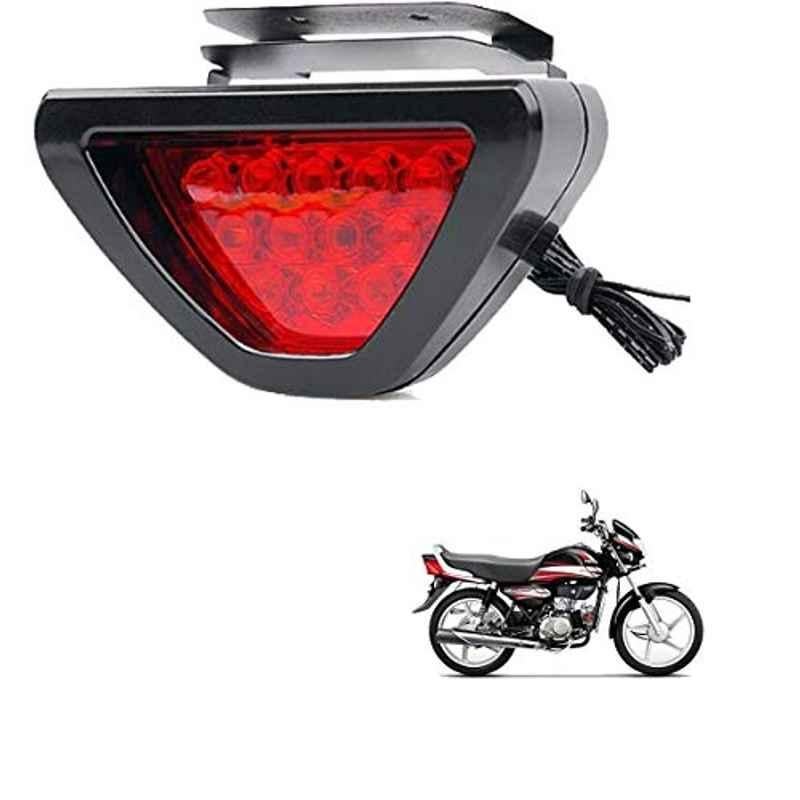 Kozdiko 12 LED Triangle Shape Bike Brake Light with Flash Mode for Hero HF Deluxe Eco, koz_94732