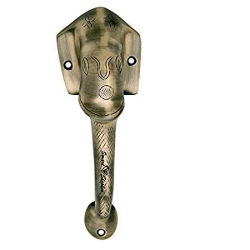 Smart Shophar 9 inch Brass Antique Elephant Pull Handle, SHA10PH-ELPH-AN09-P1 (Pack of 3)