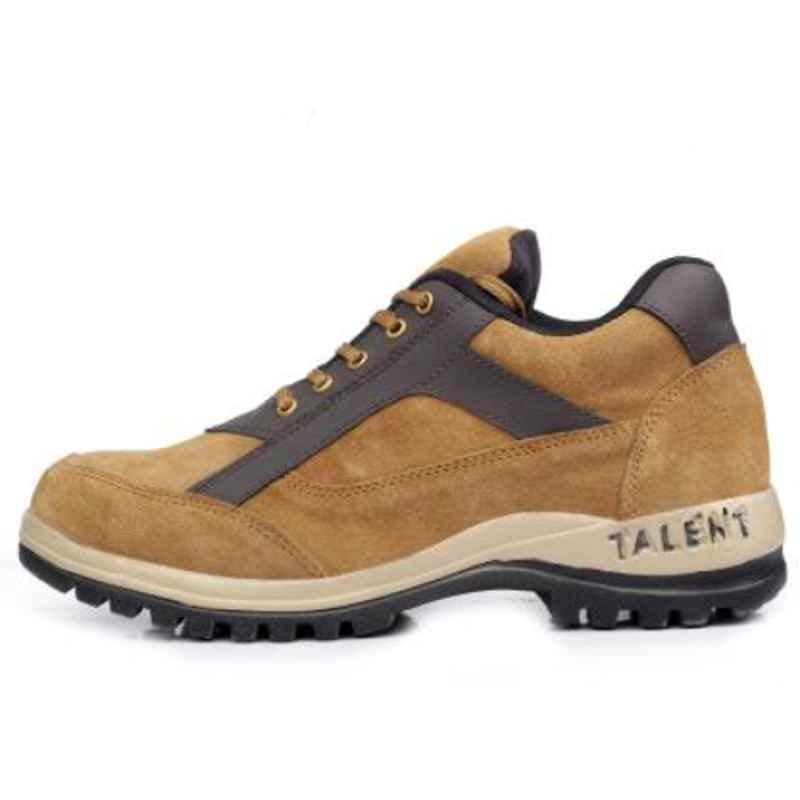 Adzon Talent Leather Tan Steel Toe Safety Shoes, A2191, Size: 7