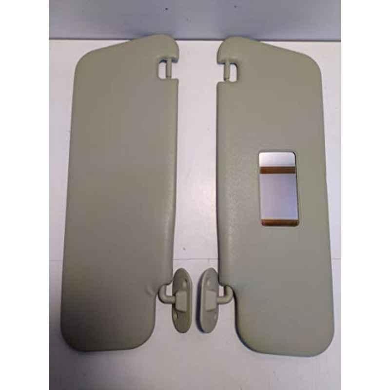 Modified Autos 2 Pcs Grey Sunvisior Set with Mirror for Mahindra Bolero