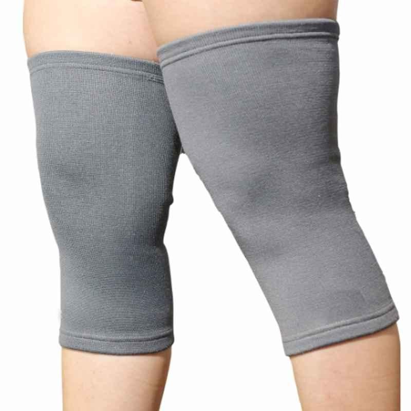Fidelis Healthcare Elastic Grey 4 Way Knee Cap, FA009-4001, Size: XL