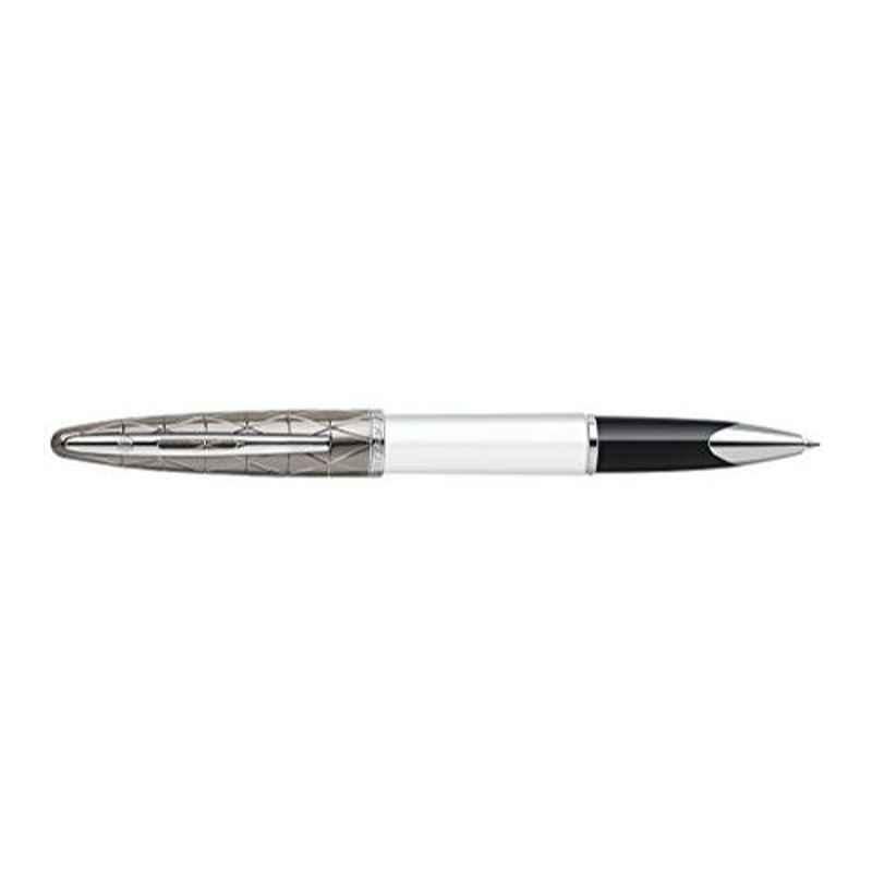Waterman Carene Contemporary White & Gun Metal ST Roller Ball Pen