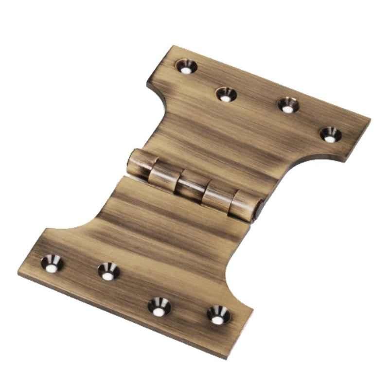 Smart Shophar 4x3x3 inch Brass Antique Parliament Hinge, SHA10HG-PARL-AN4X3X3-P1 (Pack of 2)