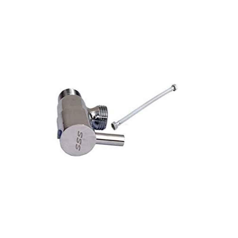 Logger Chrome Angle Valve Tap with Pvc Connection Pipe