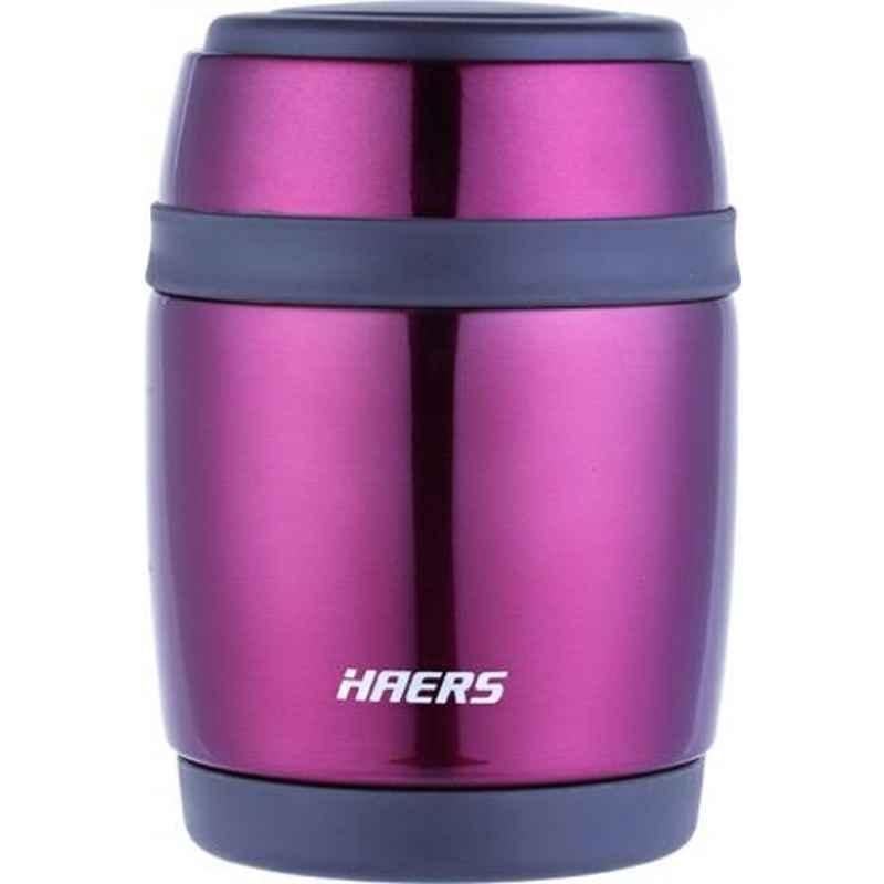 Haers 380ml Stainless Steel Red Thermal Food Jar, HTH-380-RED (Pack of 5)
