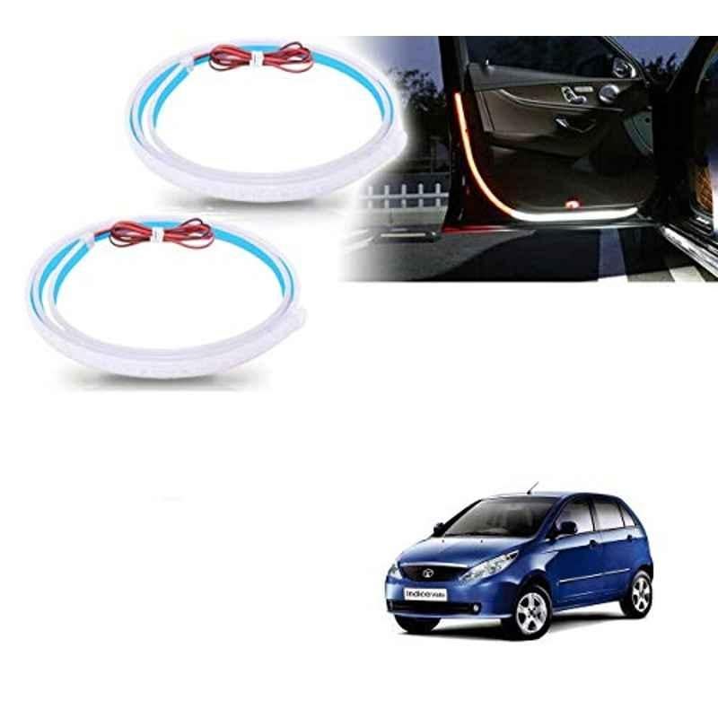 Kozdiko 2 Pcs 120cm Car Door Opening Warning LED Strips Safety Light Set for Tata Indica Vista