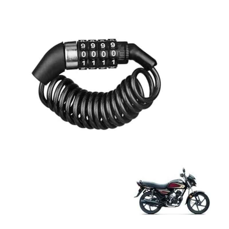 Kozdiko Plastic Black Resettable Password Multi-Use Cable Lock for Honda Dream Neo