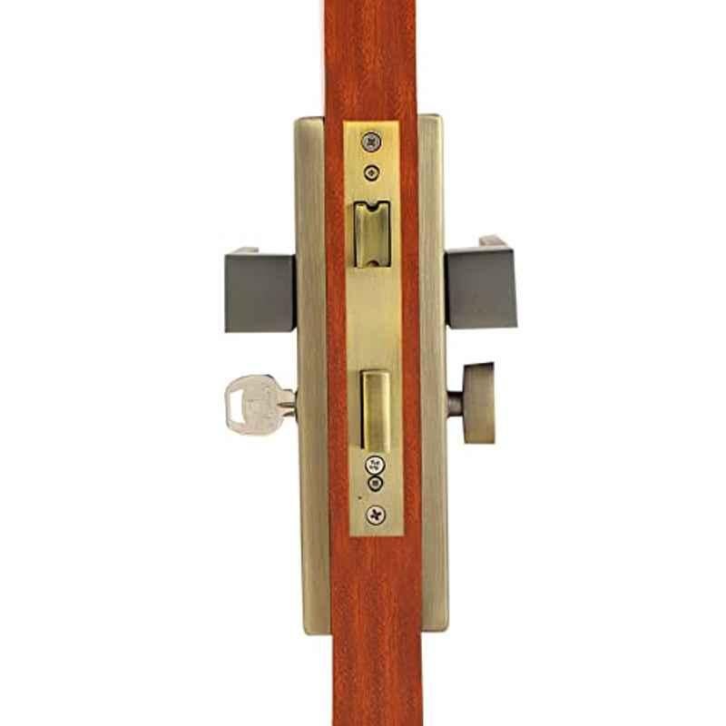 Voltizi 70mm â€ŽZinc â€ŽAntique Finish Mortise Door Lock Set for Main Door, CRZ019