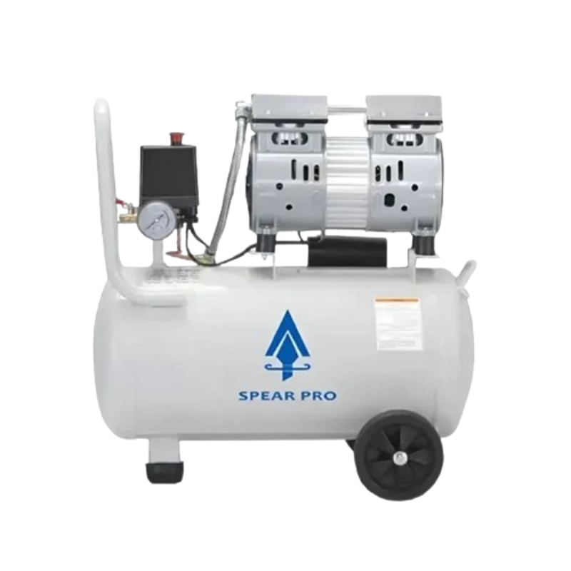 Spear 0.75HP 30 Litre Oil Free Sound Less Copper Coil 8 Bar Pressure Air Compressor