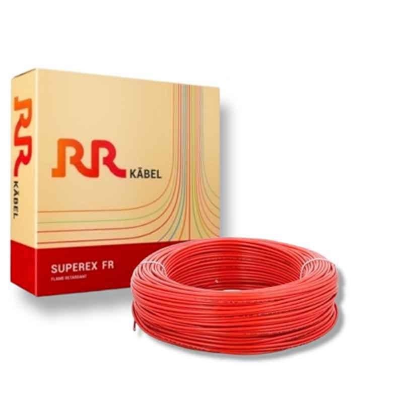 RR Kabel 4 sqmm Single Core PVC Red RR-Unilay FR Flexible Cable, 10301044003, Length: 90 m