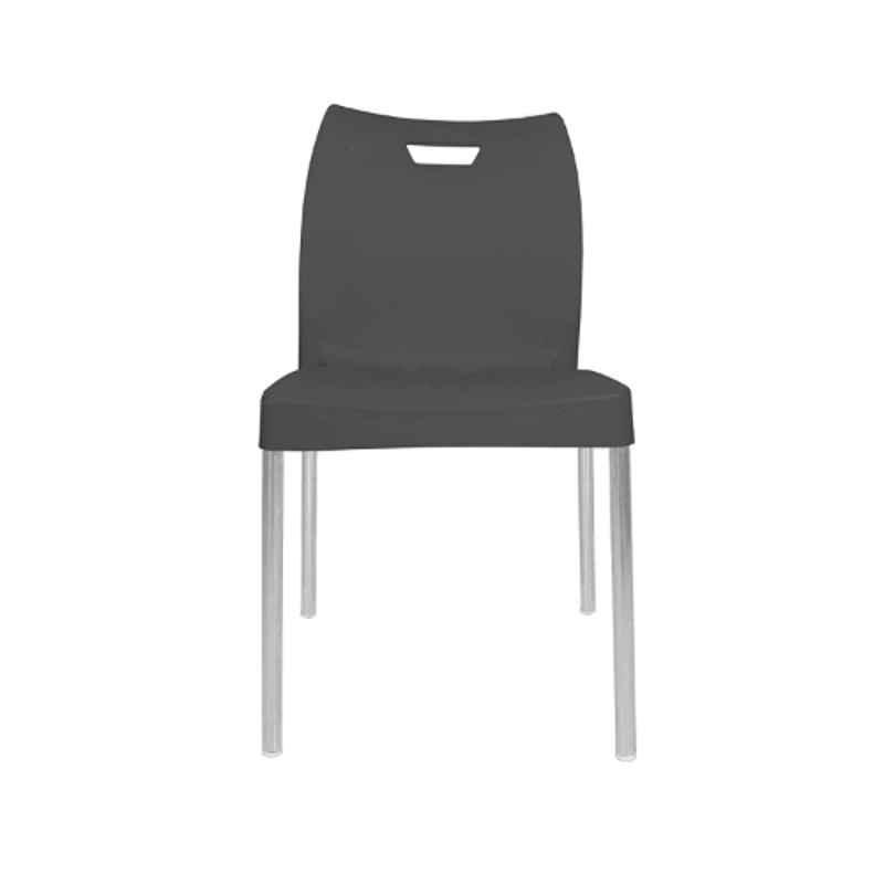 Diya Max Black Solid Back Plastic Chair without Arm