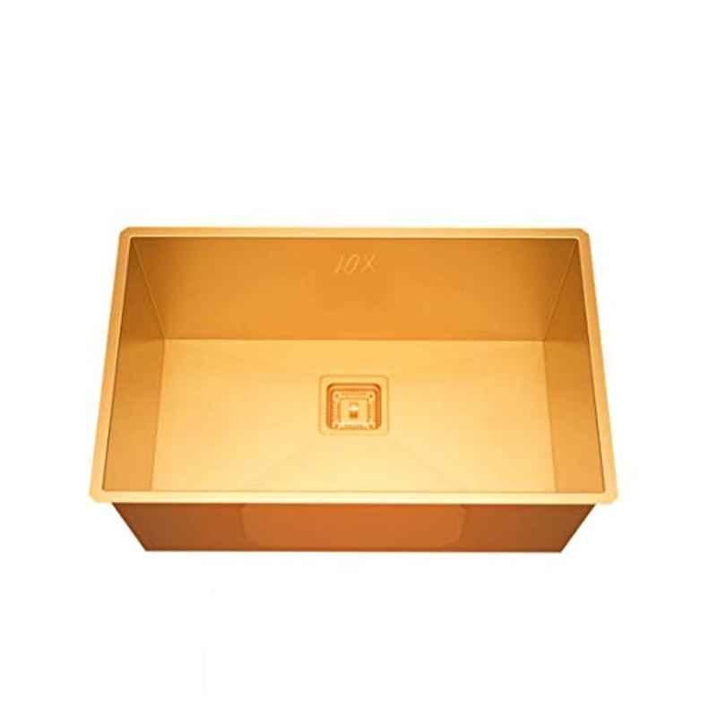 10X Stainless Steel Gold Single Bow Kitchen Sink