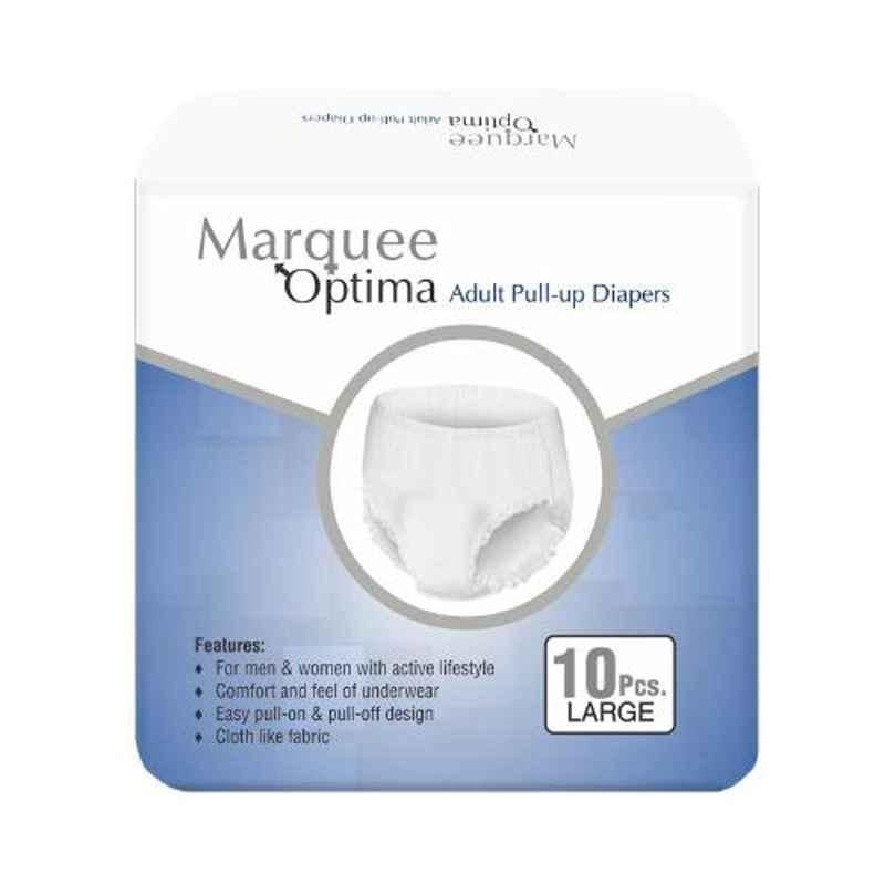 Marquee Optima 40-50 inch Large Pull Up Adult Diaper, IWLL10 (Pack of 10)
