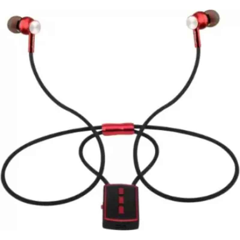 Hitage Red In the Ear Comfortable Wireless Bluetooth Neckband with Mic, NBT-4531
