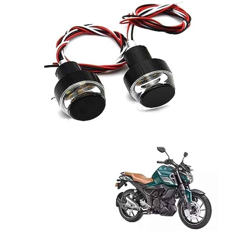 Kozdiko 2 Pcs Dual Colour Motorcycle LED Indicator Turn Signal Handle Bar Light Set for Yamaha FZ SFI