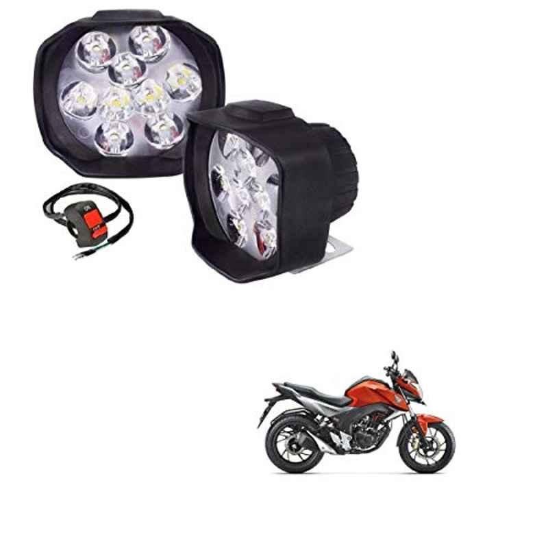 Kozdiko 2 Pcs Sheen 15W 9 LED 6000k Transformer Bumble Bee Style LED Fog Light Set for Honda CB Hornet 160R, koz_81290