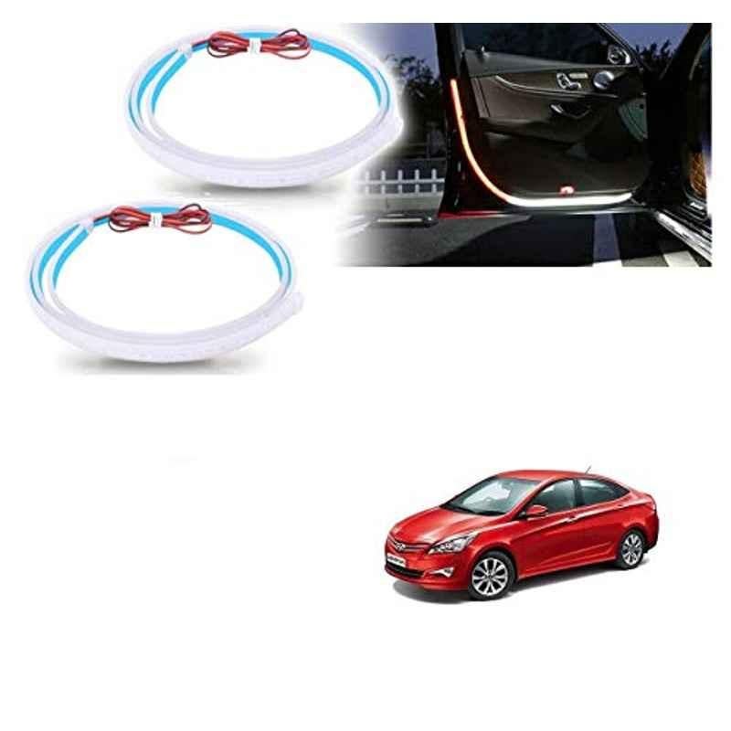 Kozdiko 2 Pcs 120cm Car Door Opening Warning LED Strips Safety Light Set for Hyundai Fluidic Verna 4s