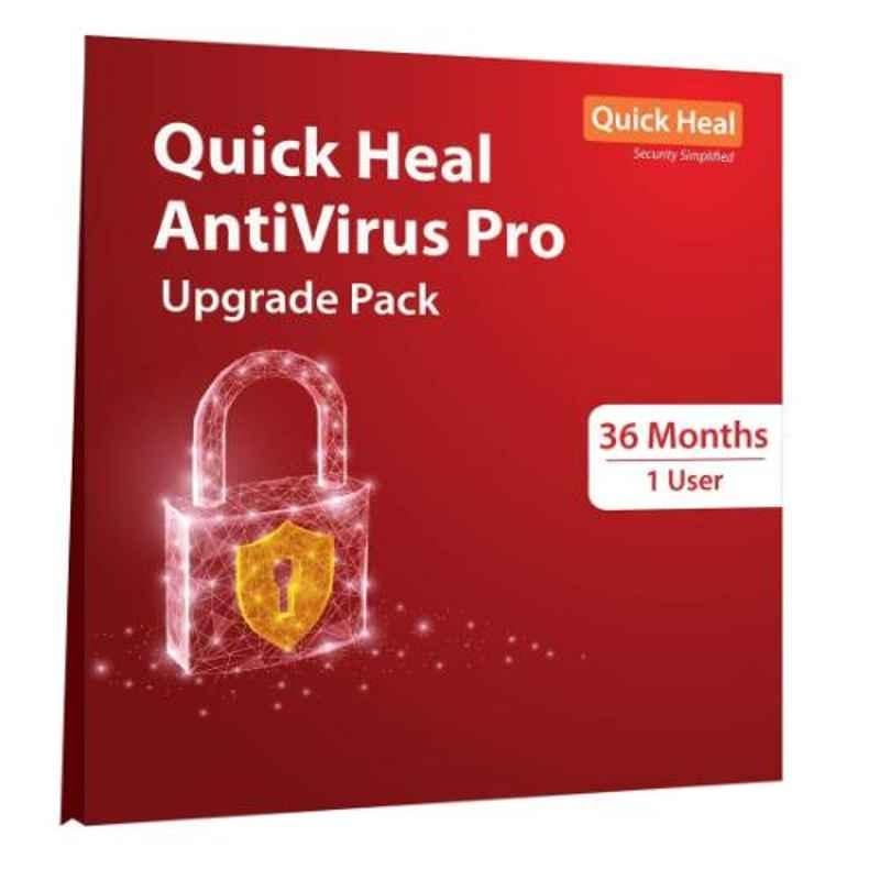 Quick Heal Antivirus Pro-Renewal Pack 1 User 3 Years with CD