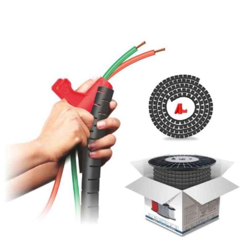 Noveau Safe-T-1ST 10mm 50m Virgin HDPE Black Cable Zipper, NSFZ10BK0050