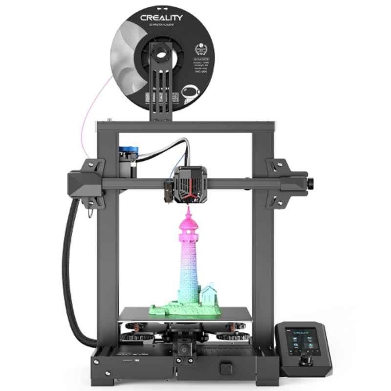 Creality 350W Aluminium Grey 3D Printer with Silent Motherboard & Tempered Carborundum Glass Plate, 3IDEA-ENDER-3-V2-NEO