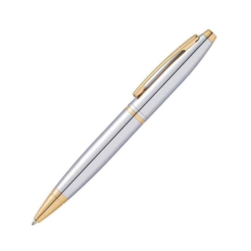 Cross Calais Black Ink Chrome & Gold Plated Ballpoint Pen, AT0112G-15