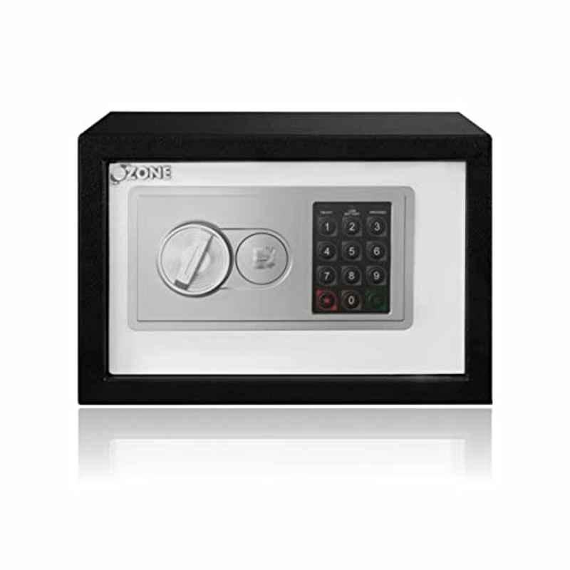 Ozone OES-BAS-i10 8L 20x30x20cm Black & White Digital Safe with Pin Code & Key Access