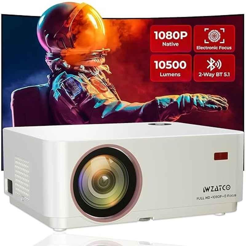 Wzatco Yuva Elite 700 ANSI 1080p Electronic Focus Ultra Bright Projector for Home