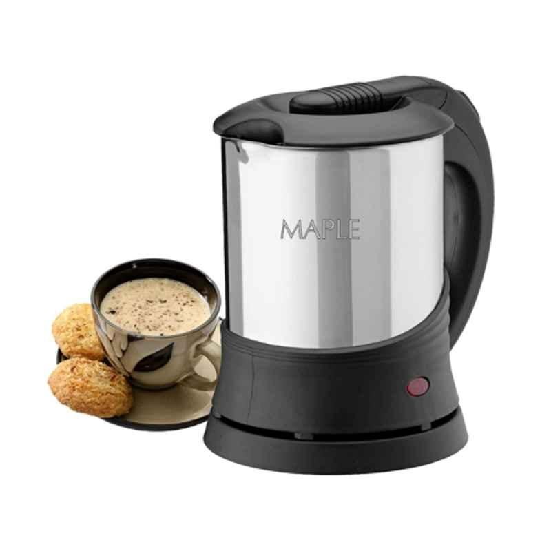 Maple 1L Stainless Steel Silver Electric Kettle with Detachable Powerbase, 72CK007