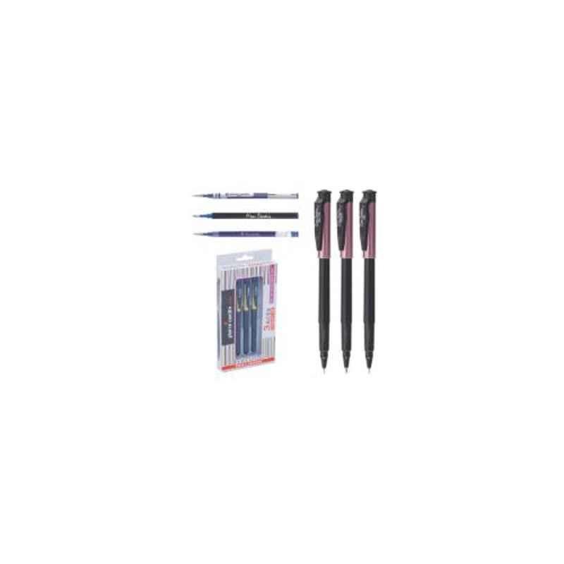 Pierre Cardin 3 Aces Blue Ink Straightline Roller Pen, Gel Pen & Ball Pen Set