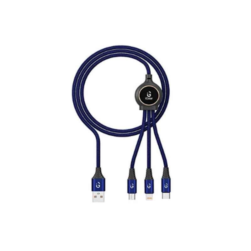 iGear 1m Blue 3 in 1 Charging Cable, iG-1011
