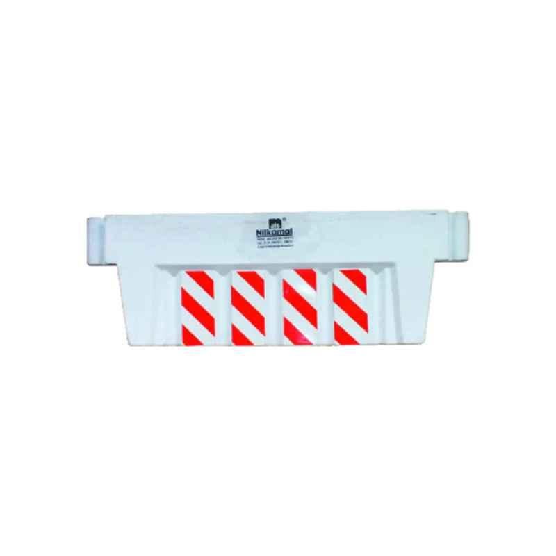 Nilkamal 1465x160x500mm LLDPE Red, Yellow & White Interlocking Safety Barricade, RMRBC1401500