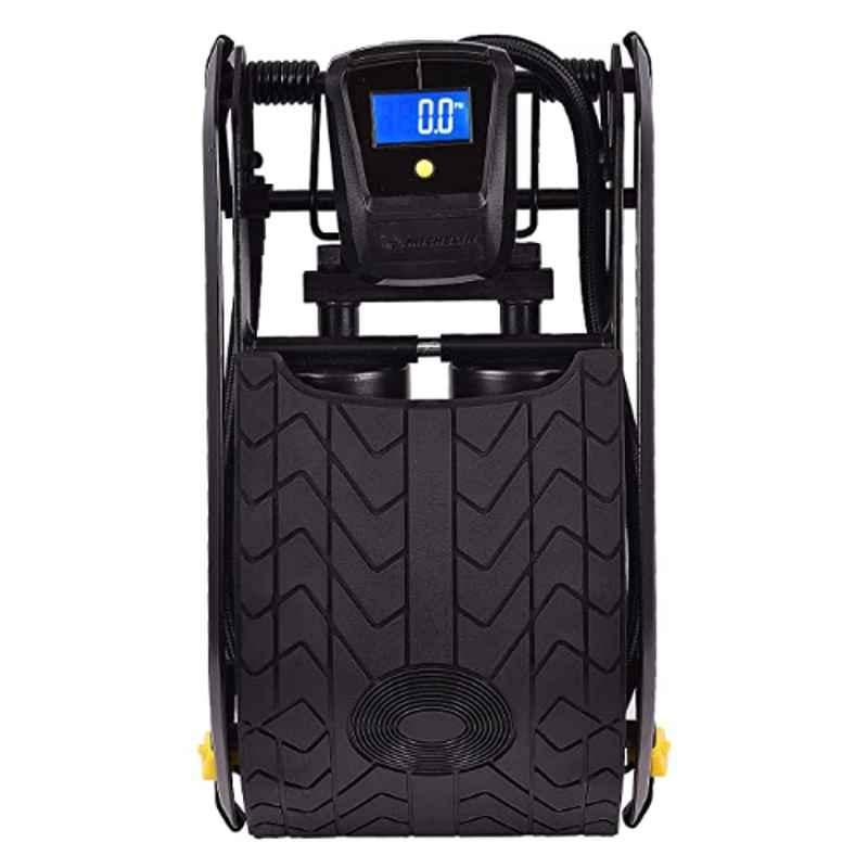 Michelin 12209 Rubber & Steel Black Digital Double Barrel Manual Foot Pump