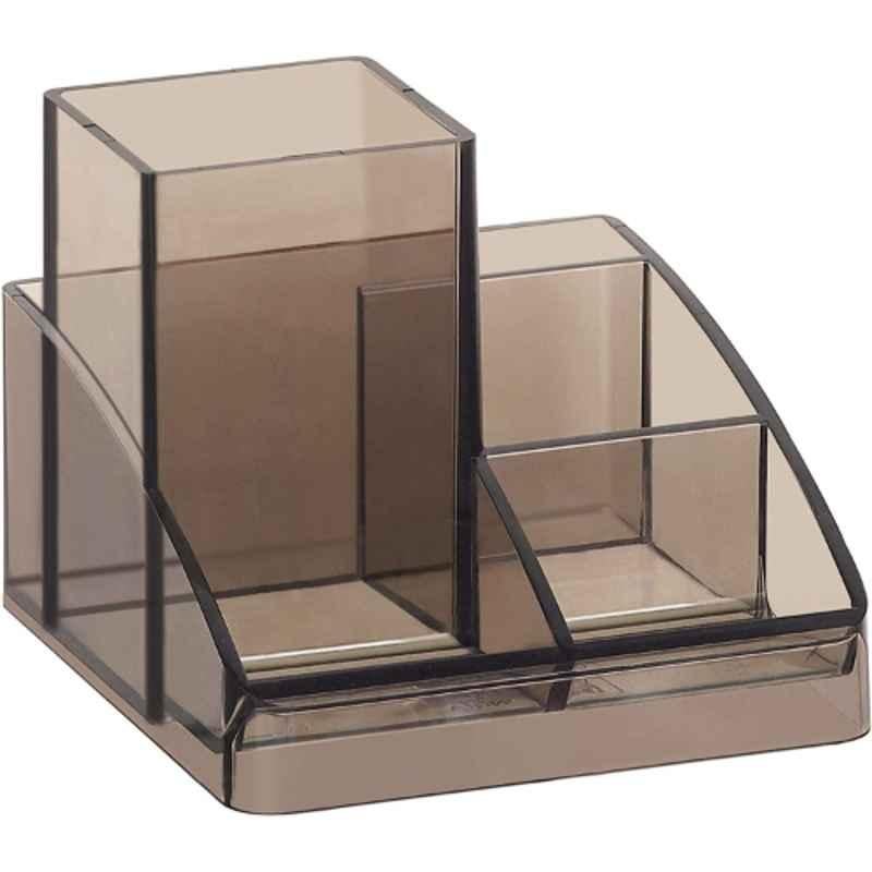 Omega 11x11.8x9cm Smoky Platinum Pen Holder, 1707