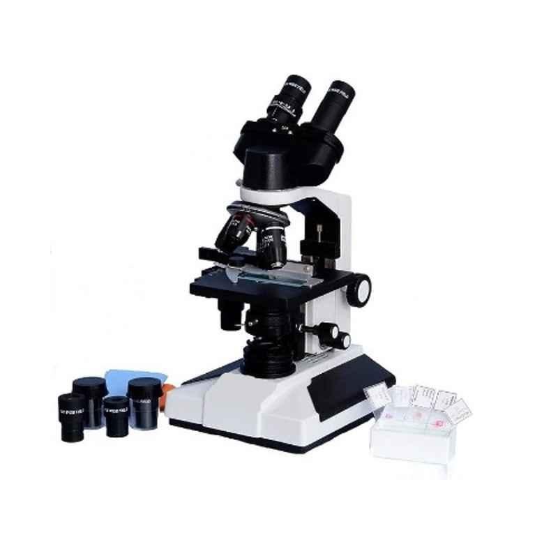 Labcare 1500X LED Illumination Student Binocular Microscope with Semi-Plan Achro Objectives Kit, LB-M01