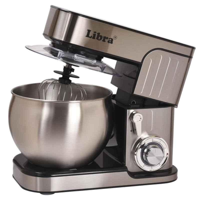 Libra 6 Litre 1300W Silver Stainless Steel with Plastic Copper Motor Stand Mixer, SC217
